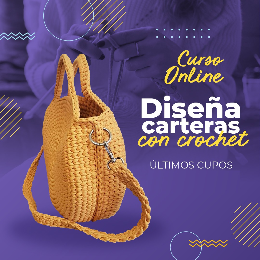 Curso Diseña carteras con crochet. Aprende a crear piezas únicas