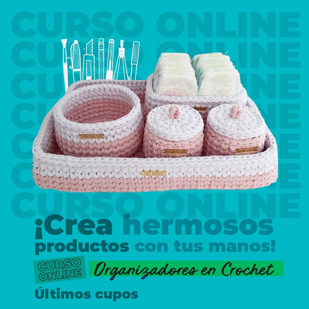 Curso Organizadores en Crochet. Crea organizadores únicos hechos a mano